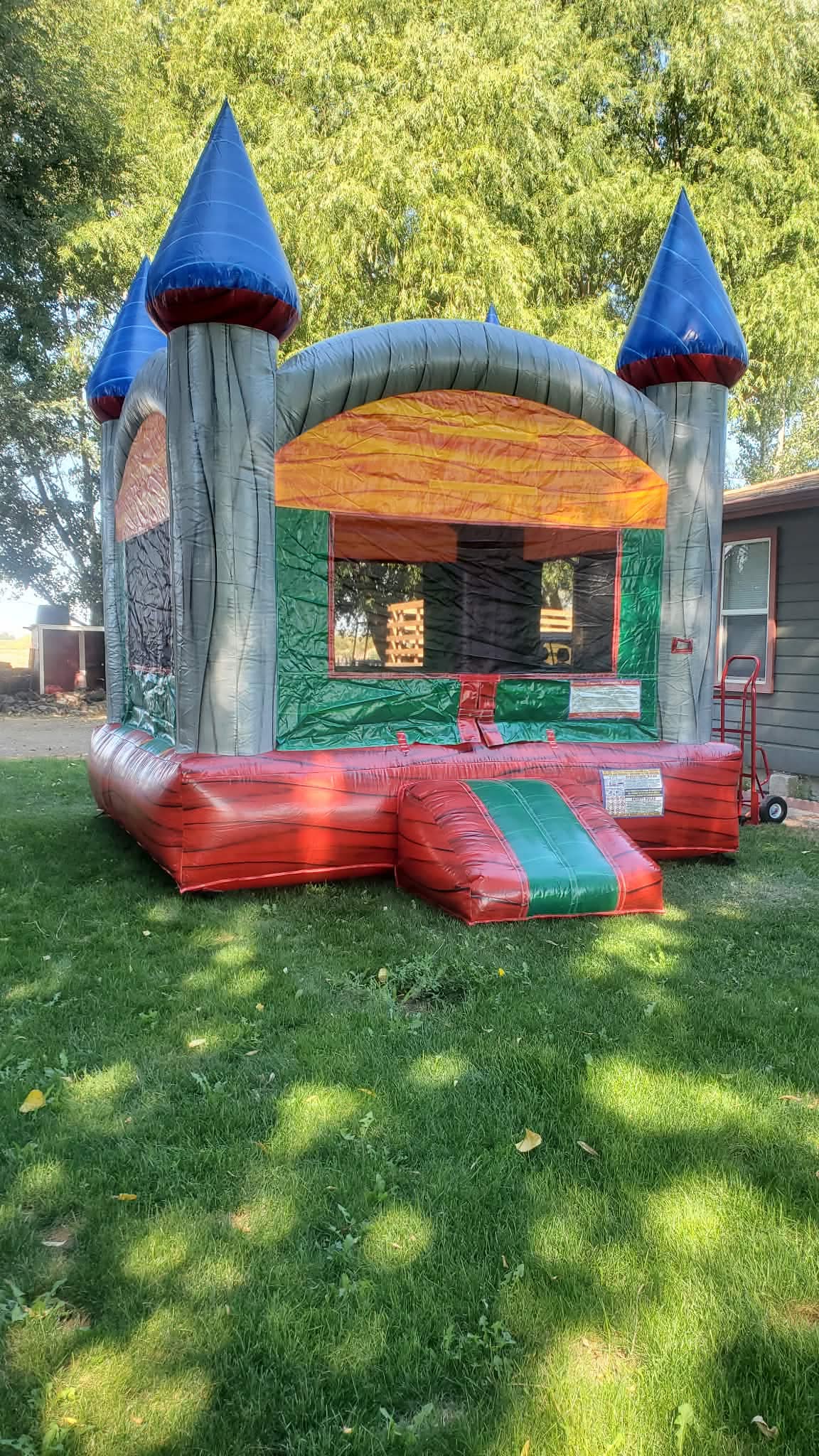 Classic marble castle bounce house