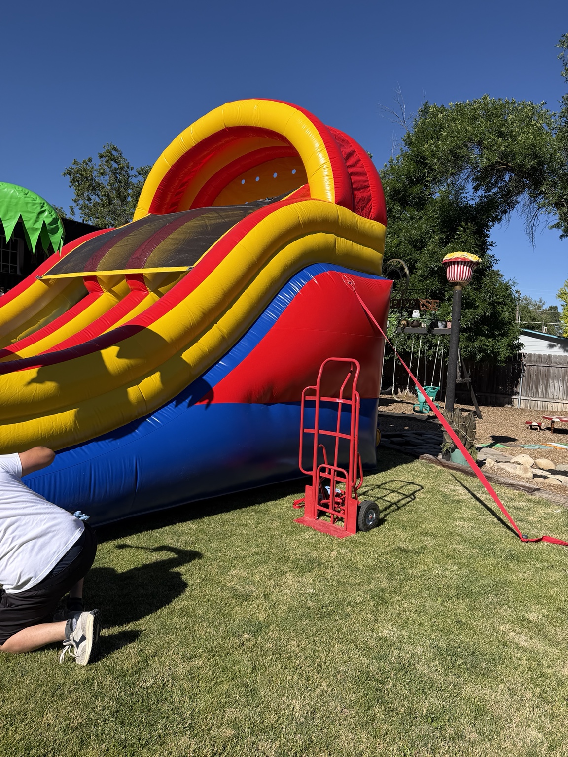 Dual slide side view